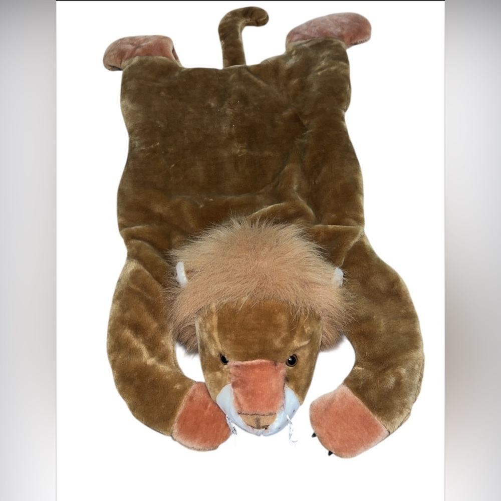 PLAYFUL Plush BY CHRISHA 2007 JUMBO LARGE LION RUG PLUSH TOY 49”